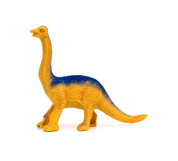 Vue latérale jouet brachiosaurus sur fond blanc — Photo