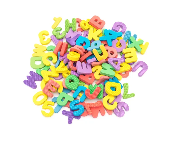 Kolorowe litery alfabetu jigsaw puzzle biały — Zdjęcie stockowe
