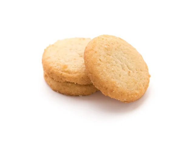 Στοίβα γλυκά μπισκότα σε λευκό φόντο — Φωτογραφία Αρχείου