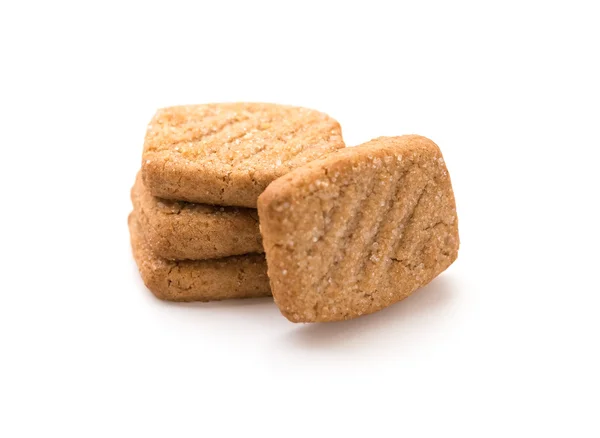 Stack of sweet cookies on a white background — Stock Photo, Image