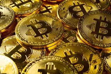 Düzinelerce bitcoin yatay bileşimi