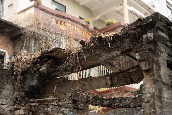 Casa Abandonată Timpul Zilei Compoziția Orizontală — Fotografie, imagine de stoc