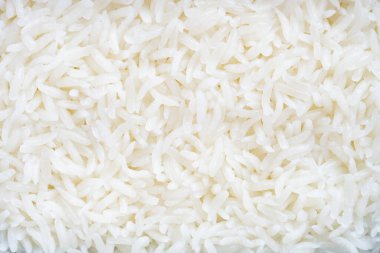 Arka plan ve doku olarak taze pilav.