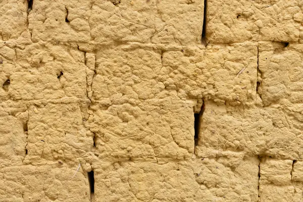 Muro Fatto Mattoni Fango Come Sfondo Texture — Foto Stock