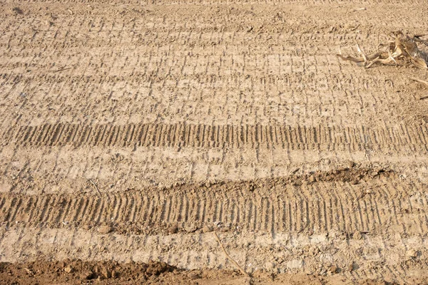 Dry Soil Tyre Mark Background Texture — Stock Photo, Image