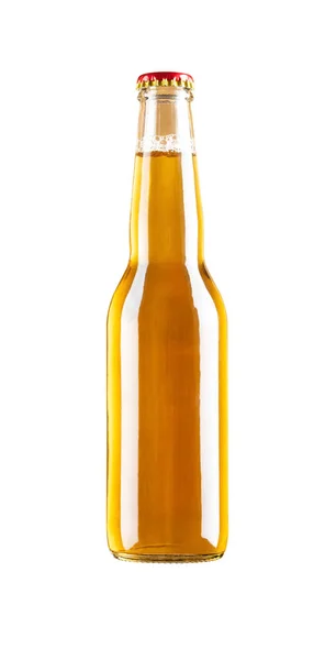 Bottle Fresh Beer White Clipping Path — Stock Photo, Image