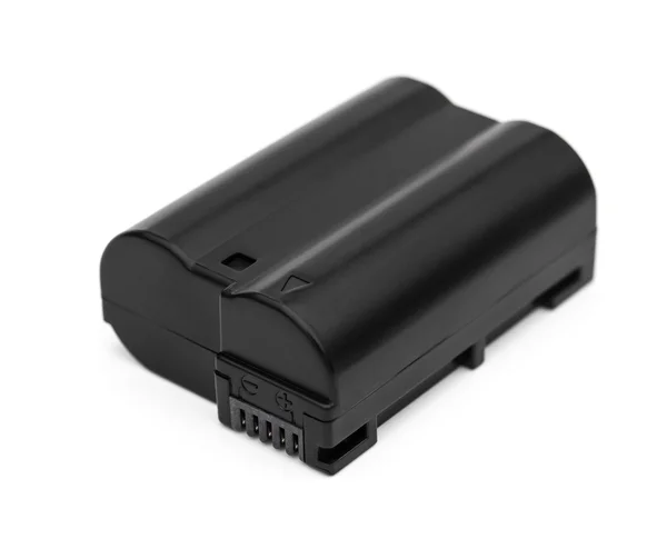 Black battery on a white background — Stock Photo, Image