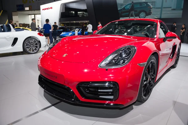 Cayman GTS from Porsche super car in automobile exhibition — Stock Photo, Image