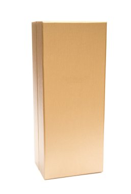 Beyaz zemin üzerine altın kutusu kapalı