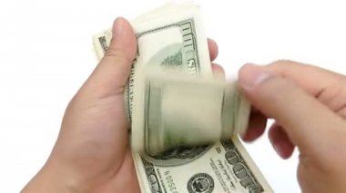 Yandan yığın Usd kağıt para sayma