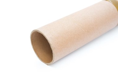 Beyaz bir arka plan üzerinde boş rulo