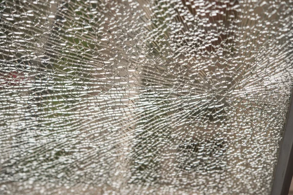 Pattern of a broken glass window — Stock Photo, Image