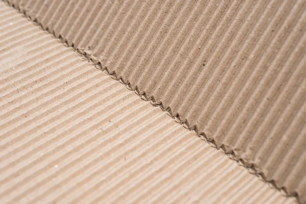 Padrão de papelão ondulado em dois ângulos diferentes — Fotografia de Stock
