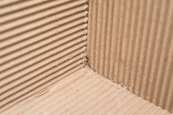 Padrão de papelão ondulado em três ângulos diferentes — Fotografia de Stock