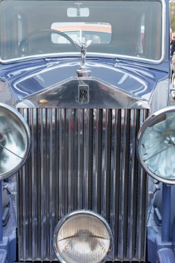 Zhongshan Çin-28 Kasım 2025: açık mavi Rolls Royce 20 / 25HP.