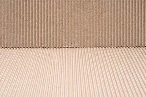 Padrão de papelão ondulado em dois ângulos diferentes — Fotografia de Stock