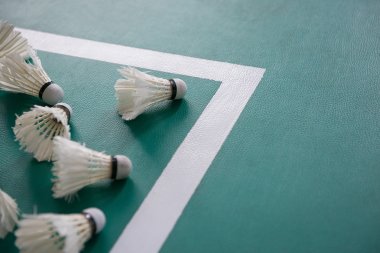 shuttlecocks badminton kortu kenar içinde kullanılan