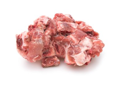 frozen chopped ribs on a white background clipart