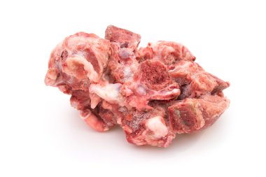 frozen chopped ribs on a white background clipart