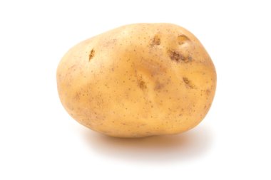 Beyaz arka planda patates