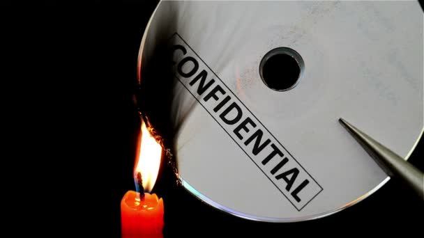 Burning a confidential compact disc — Stock Video