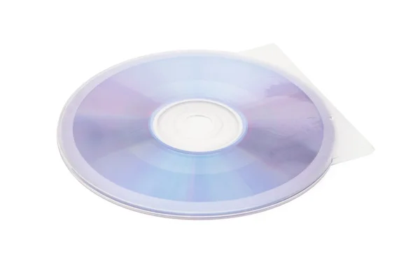 Compact disc and cover on a white background with clipping path — Stock Photo, Image