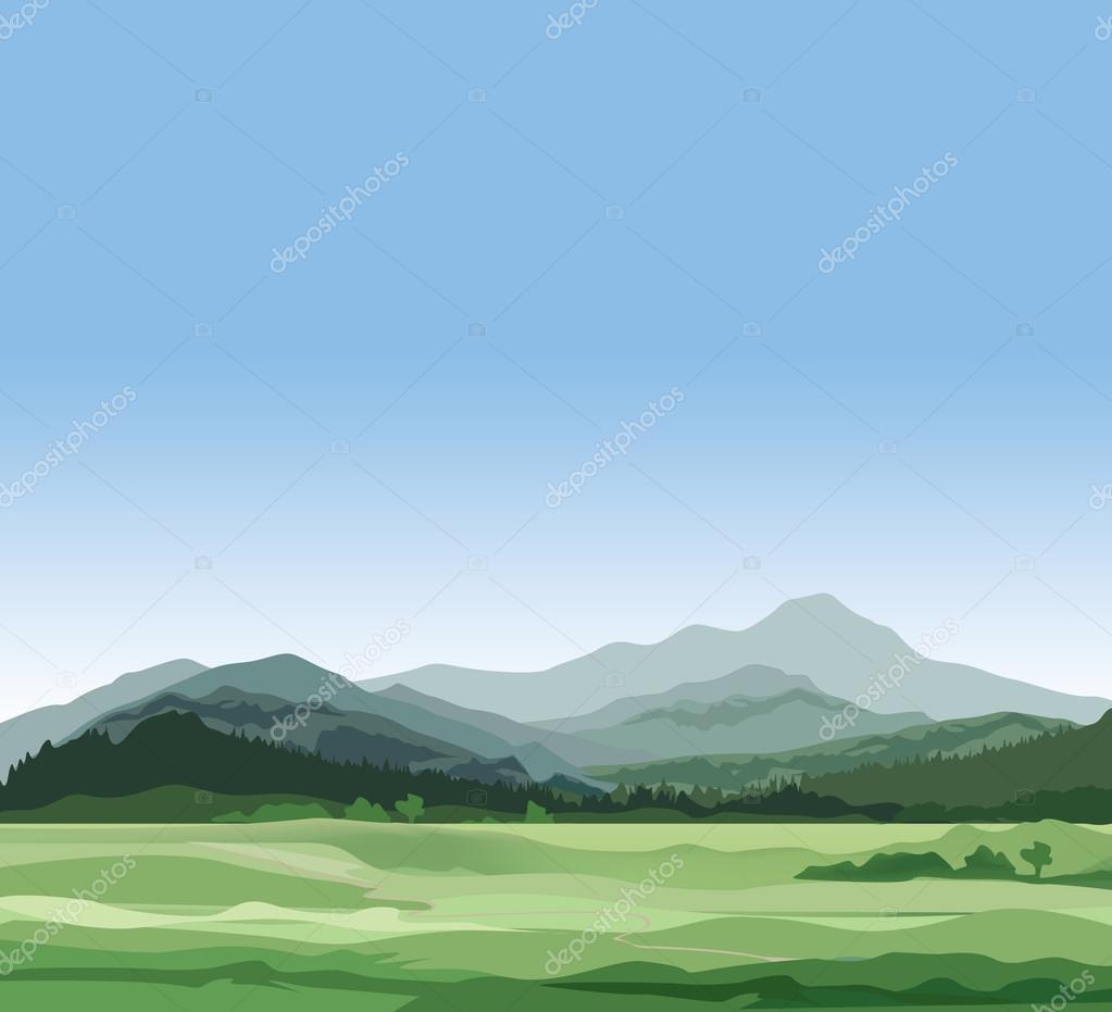 Á Cerros Vector De Stock Ilustracion Paisajes De Cerros Descargar En Depositphotos