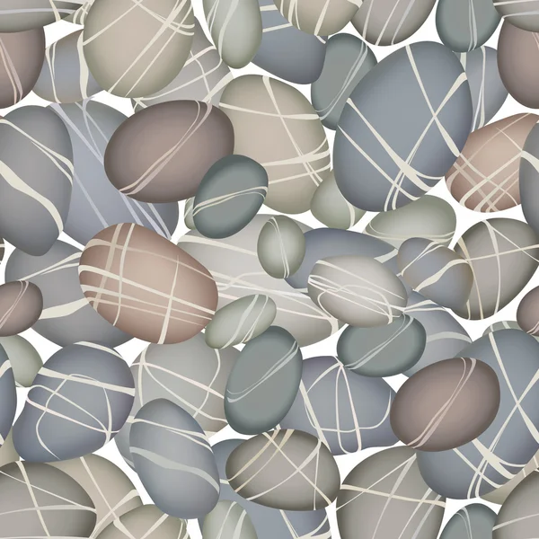 Zee pebbles naadloze patroon — Stockvector