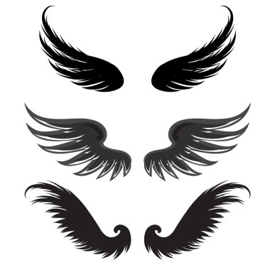 soyut kanatlar seti.