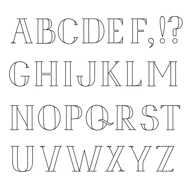 Alphabet latino-américain — Image vectorielle