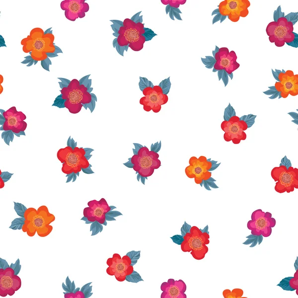 花の花束のシームレス パターン — ストックベクタ
