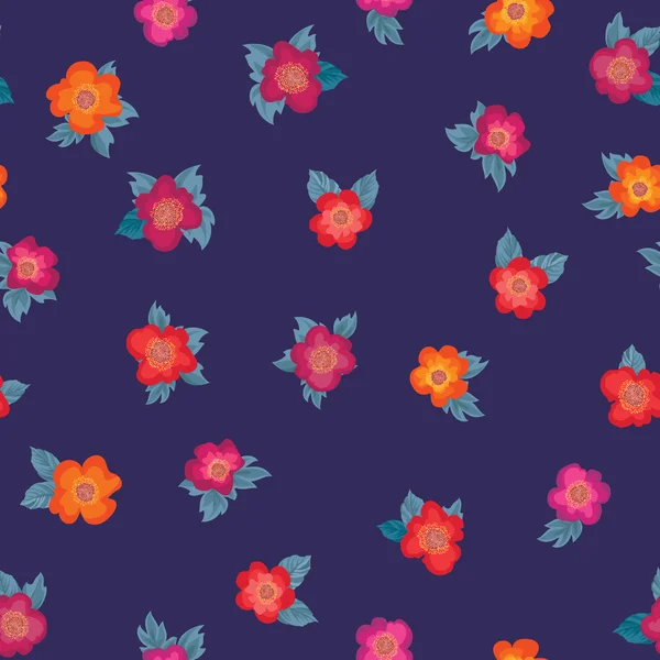 Bouquet floral motif sans couture — Image vectorielle