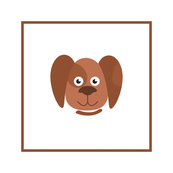 Cute Dog head — Stock Vector
