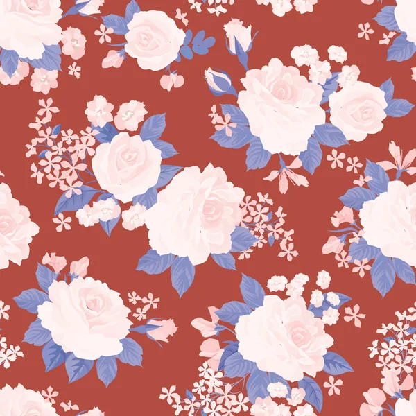 Motif floral sans couture — Image vectorielle