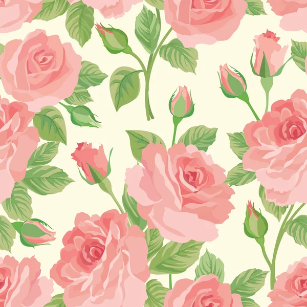 Motif floral sans couture — Image vectorielle