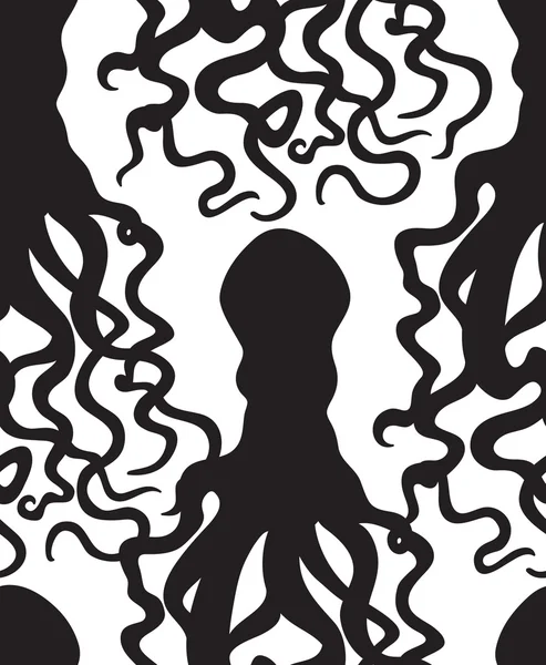 Octopuses seamless pattern — Stock Vector