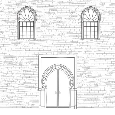 Kapı arka planda Müslüman stili