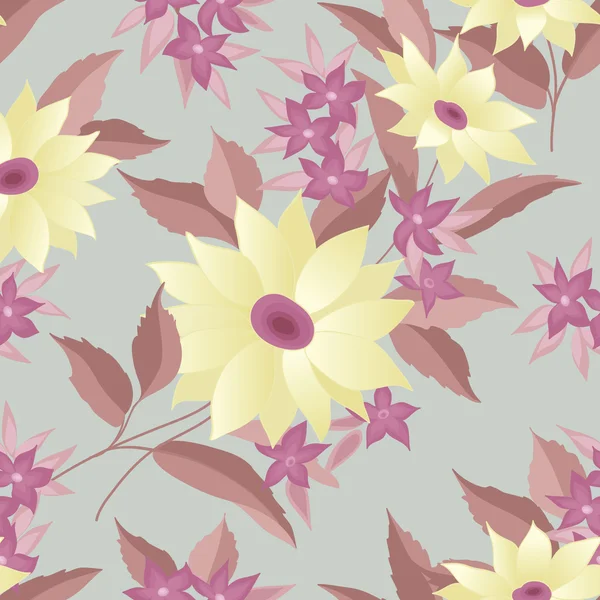 Motif floral sans couture — Image vectorielle