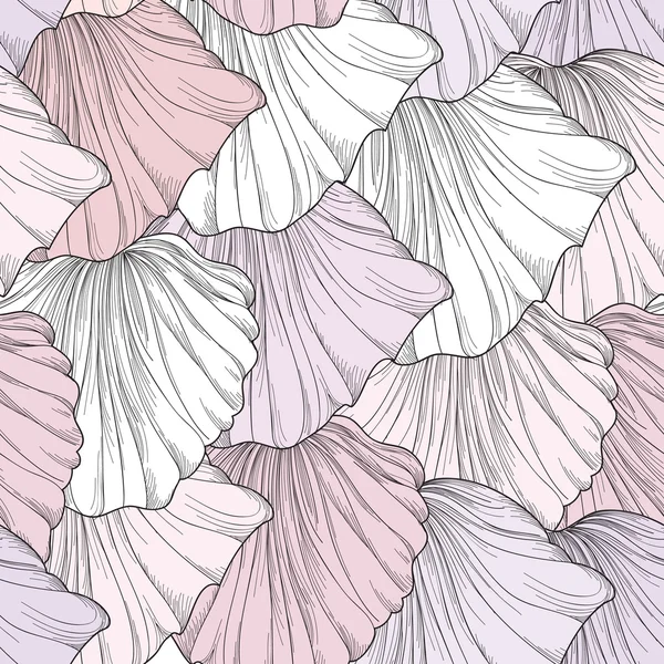 Muster eingravierter Blütenblätter. — Stockvektor