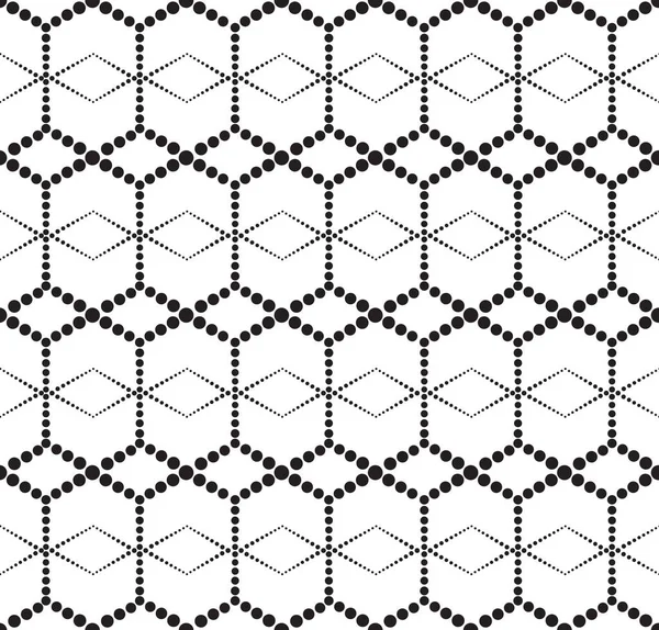 Abstract Geometric Pattern Seamless Doted Line Backdrop White Black Ornament — Stock Photo, Image