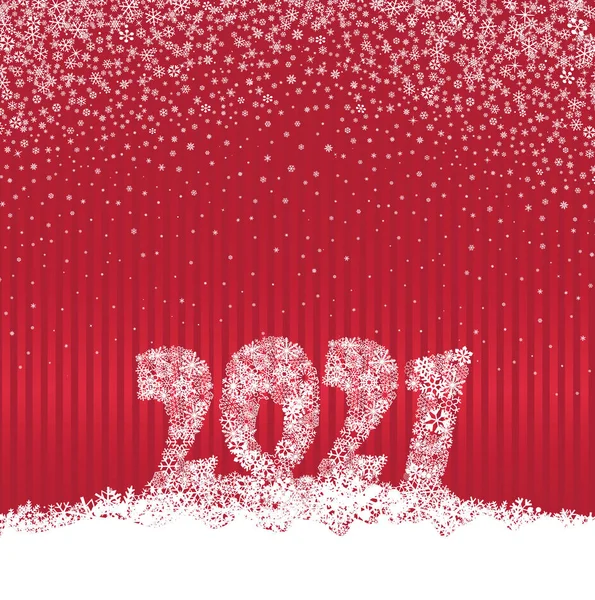 Feliz Año Nuevo Rojo Cortina Festiva Fondo Nieve Diseño Tarjetas — Foto de Stock