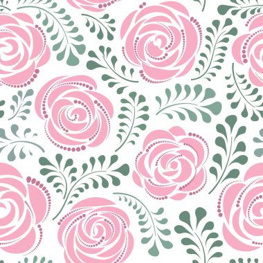 Çiçeksiz desenli çiçek gülü. Soyut girdap çizgisi çiçek arkaplanı. Yaprak döşemeli duvar kağıdı