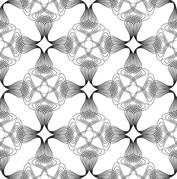Abstract Bloemenarabesk Naadloos Patroon Arabische Lijn Ornament Met Geometrische Vormen — Stockfoto