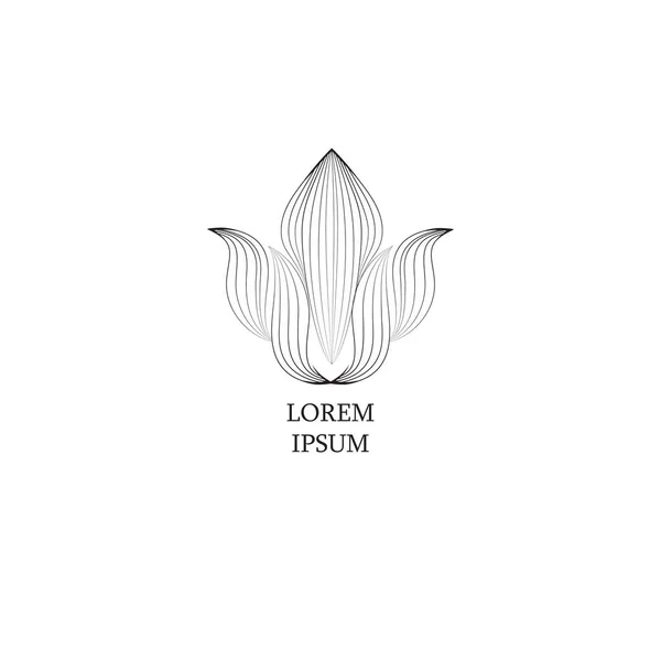 Floral Λογότυπο Πρότυπα Σχεδιασμού Στυλ Περίγραμμα Αφηρημένη Εικόνα Λουλουδιών Για — Φωτογραφία Αρχείου