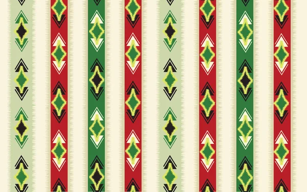 Patrón Sin Costura Ikat Étnico Abstracto Estampado Geométrico Rayas Ornamentales — Foto de Stock