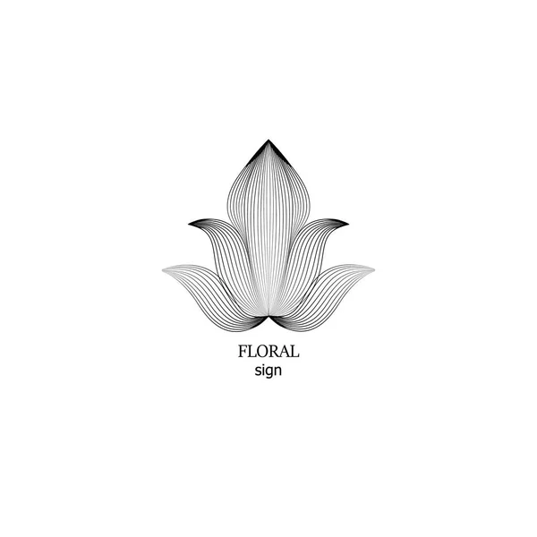 Шаблони Дизайну Квіткового Логотипу Контурному Стилі Абстрактний Значок Квітки Монограм Ліцензійні Стокові Фото