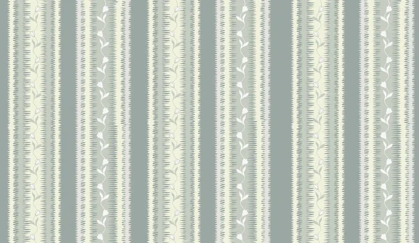 Çiçekli Çizgili Pürüzsüz Tekstil Deseni Flourish Doğulu Etnik Kökenli Çizgileri — Stok fotoğraf