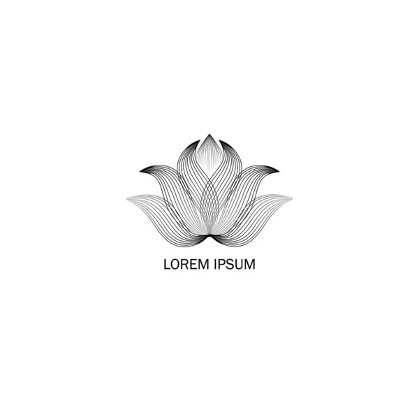 Semn Floral Rezumat Elegant Logo Floare Pictogramă Linie Artă Design — Fotografie, imagine de stoc