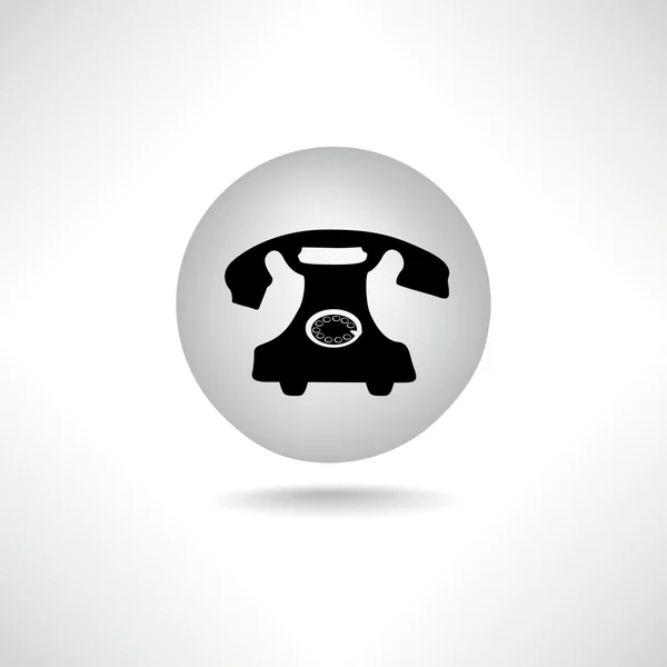 Retro telefoon symbool. — Stockvector
