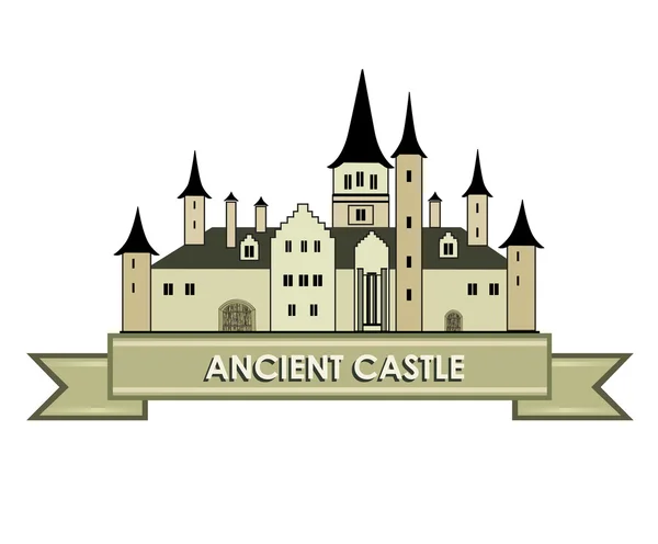 Ancien label château . — Image vectorielle